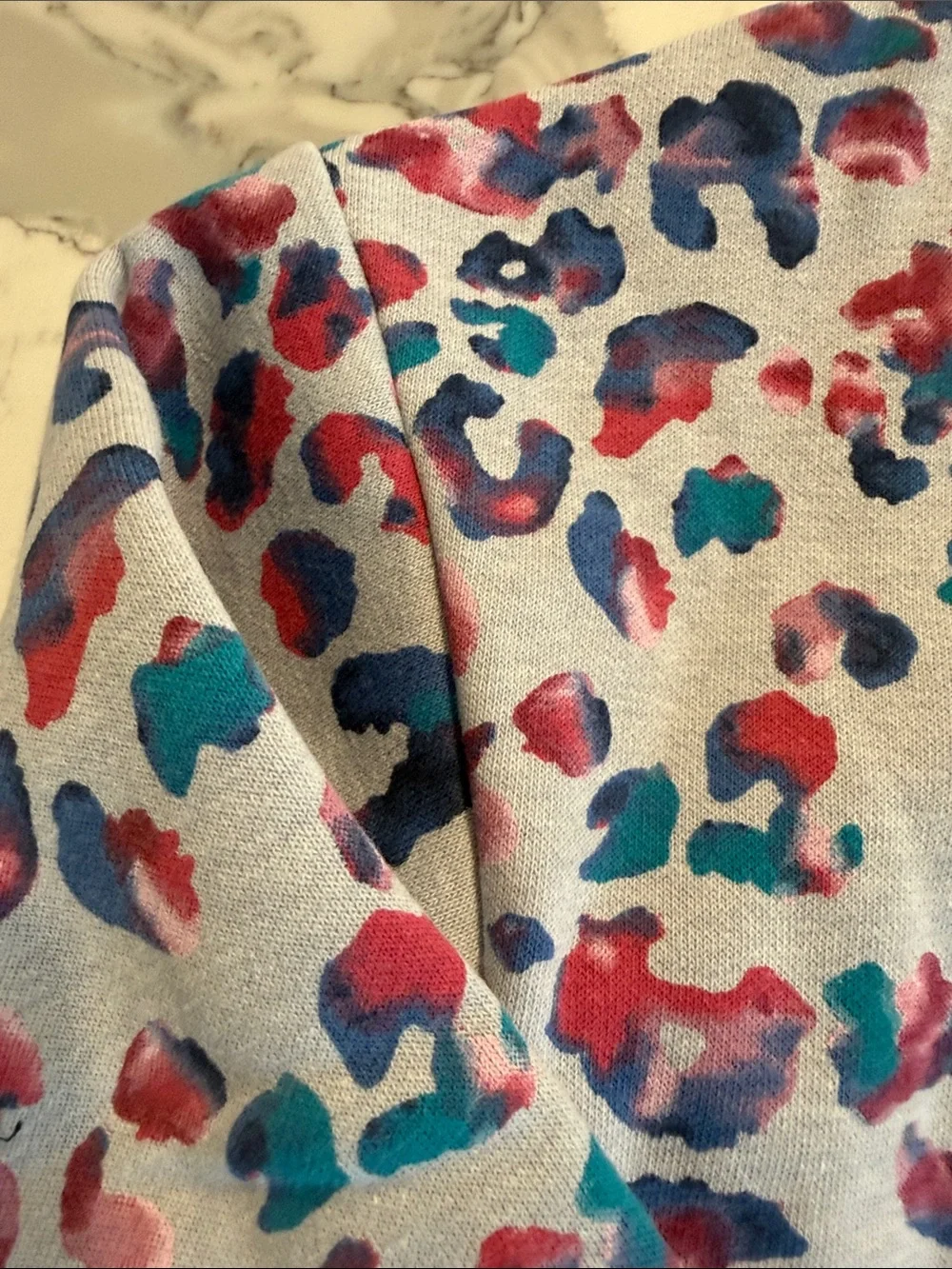Juicy Couture Girls XL Leopard Print Sweatsuit with Crewneck & Pants